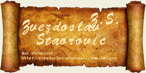 Zvezdoslav Staorović vizit kartica